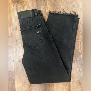 Size 23 cropped black Hidden  denim jeans